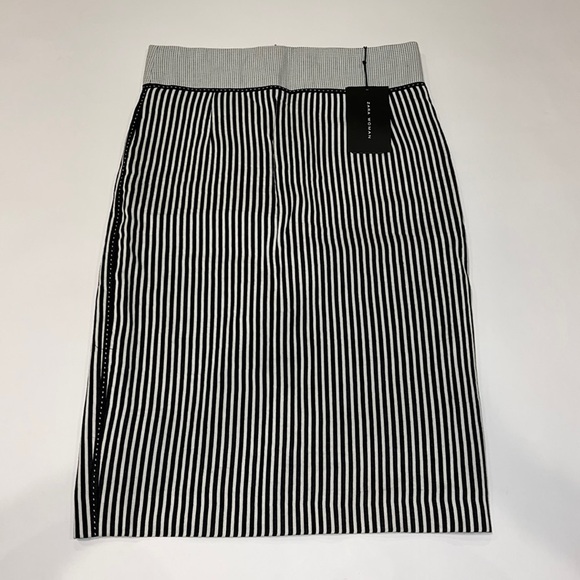 Zara black-and-white striped pencil skirt size small - Picture 1 of 6